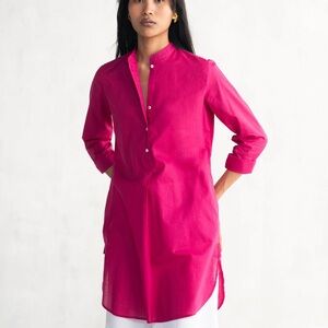NICOBAR Basic Length Kurta Embroidered Cotton Size L